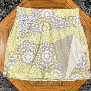 *CALLAWAY* Yellow x Gray Geometric Pattern Golf Skort Size Medium